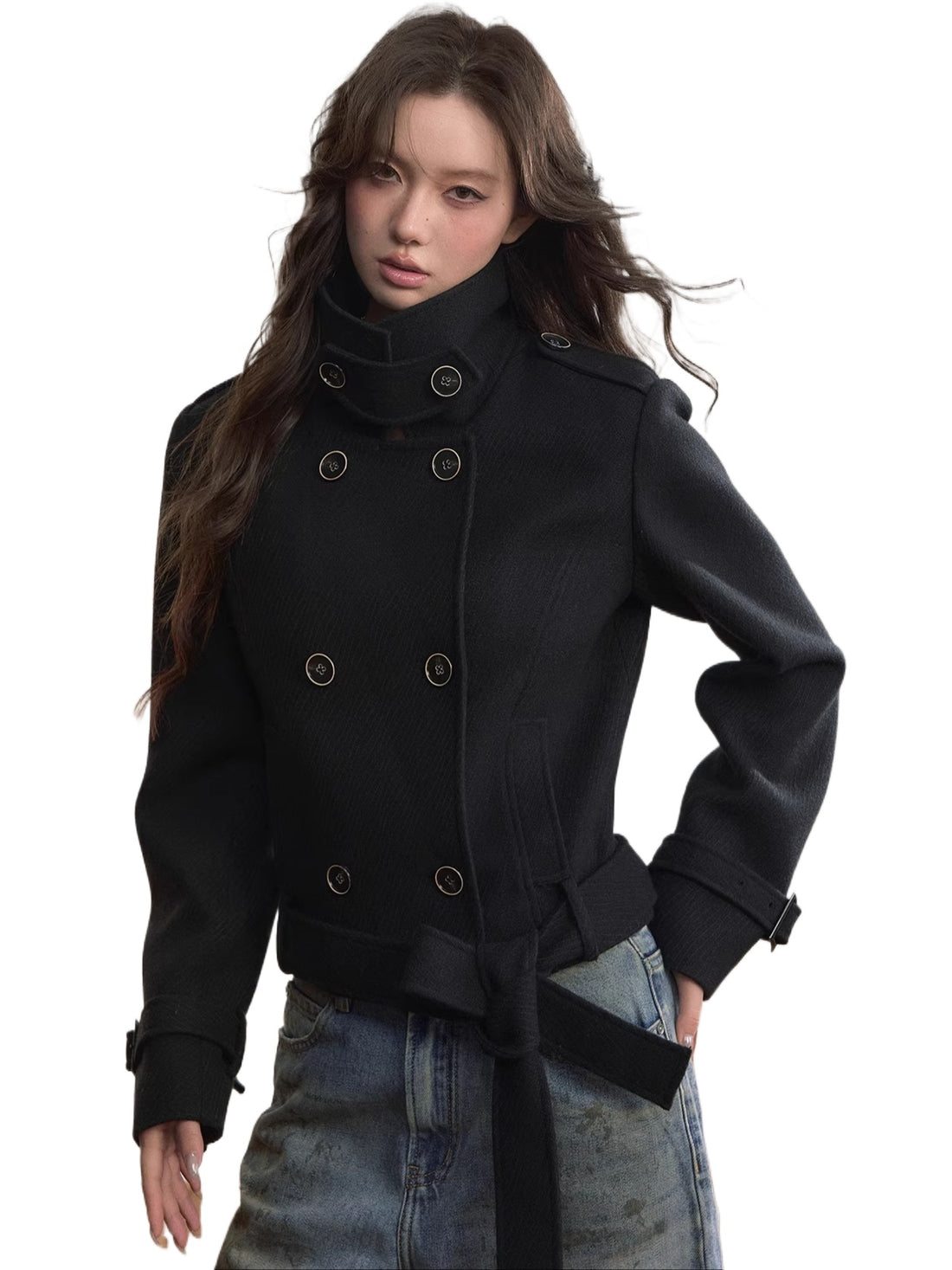 Convertible Wool-Blend Detachable Coat