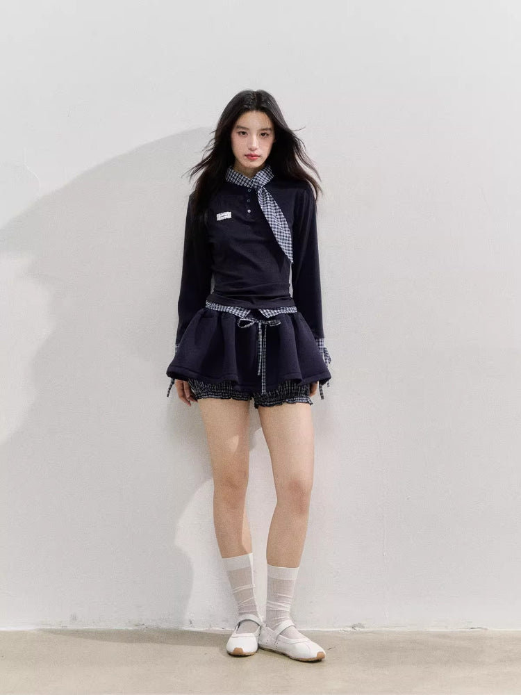 Preppy Style Bow Tie Hoodie