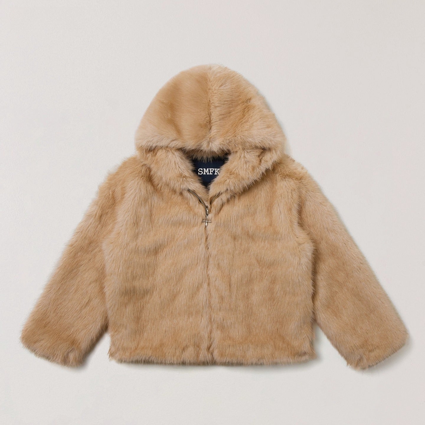 Cross Relic Oversized Faux Fur Hoodie