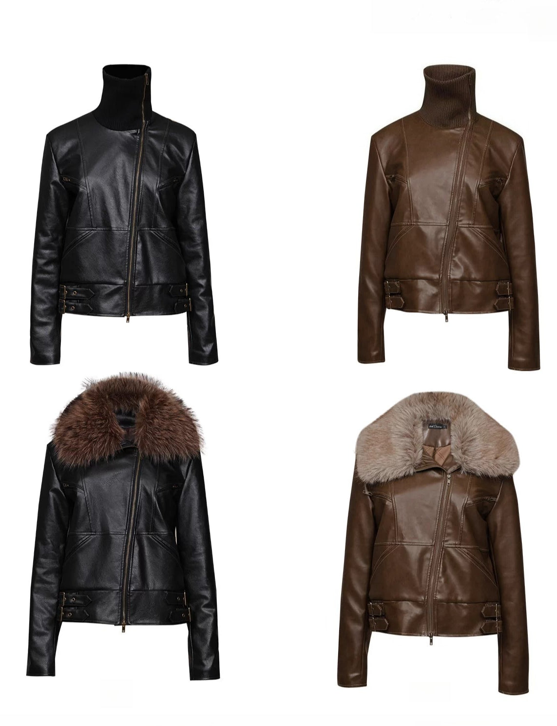 Heavy Punk Windproof Quilted Leather Jacket