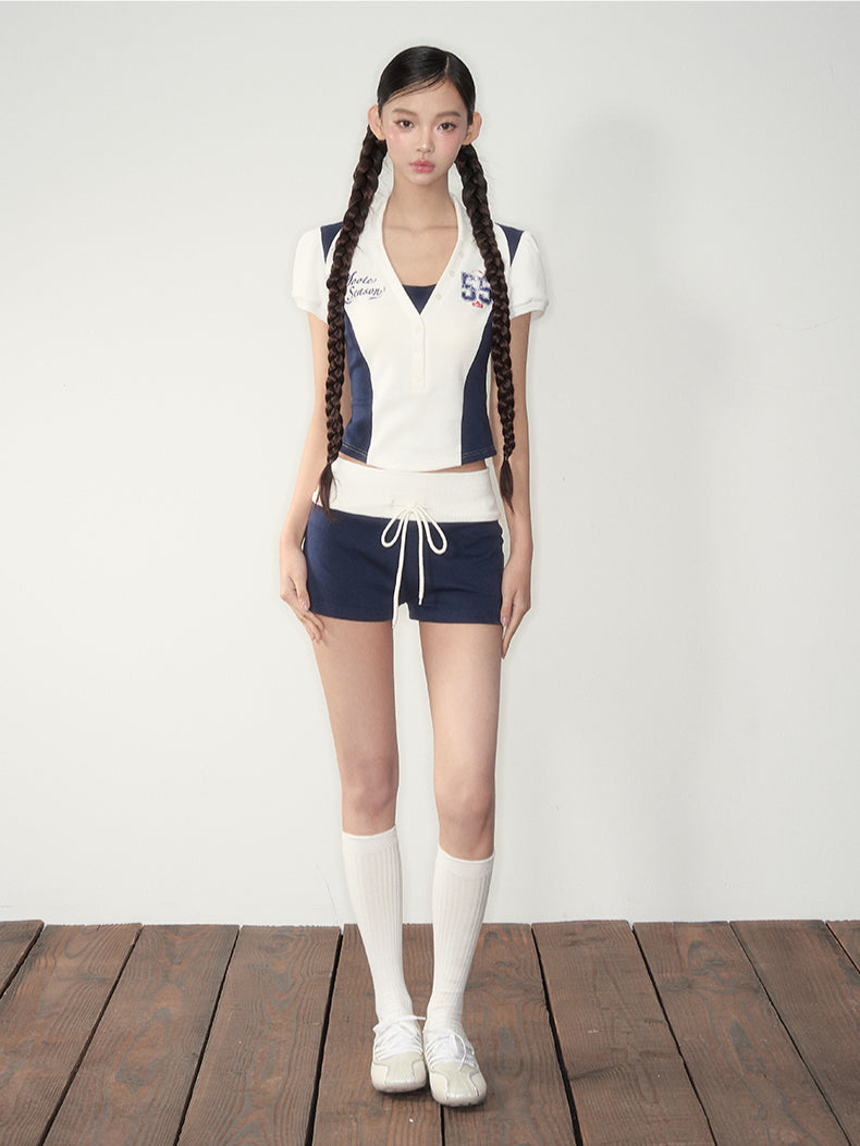White Jersey-Style Polo & Shorts Set - CHINASQUAD