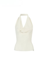 Heavy-duty Knitted Draped Neck Tank Top Set - CHINASQUAD