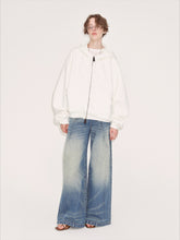 White Hooded Zip-Up Sweatshirt - CHINASQUAD