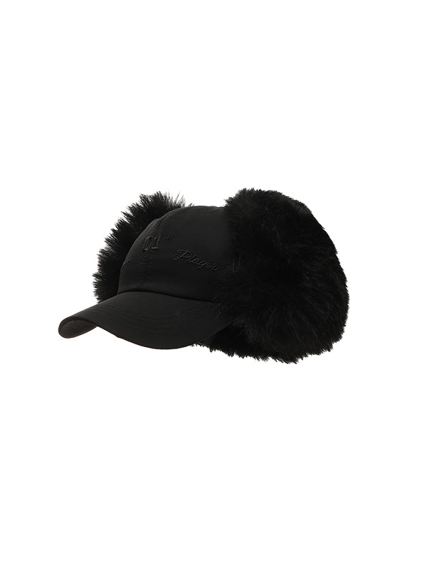(Final Sale) Embroidered Fur Baseball Cap - CHINASQUAD