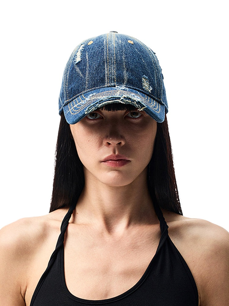 Washed Denim Baseball Cap - CHINASQUAD