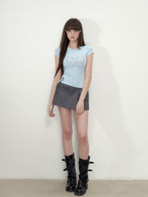 Bow Tie Rhinestone Short Sleeve T-shirt - CHINASQUAD