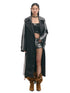 Textured Relaxed Fit Leather Trench Coat - CHINASQUAD