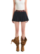 High-Waisted A-Line Short Denim Skirt - CHINASQUAD