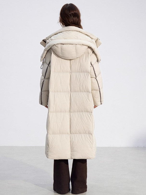 Down Hooded Longline Puffer Coat