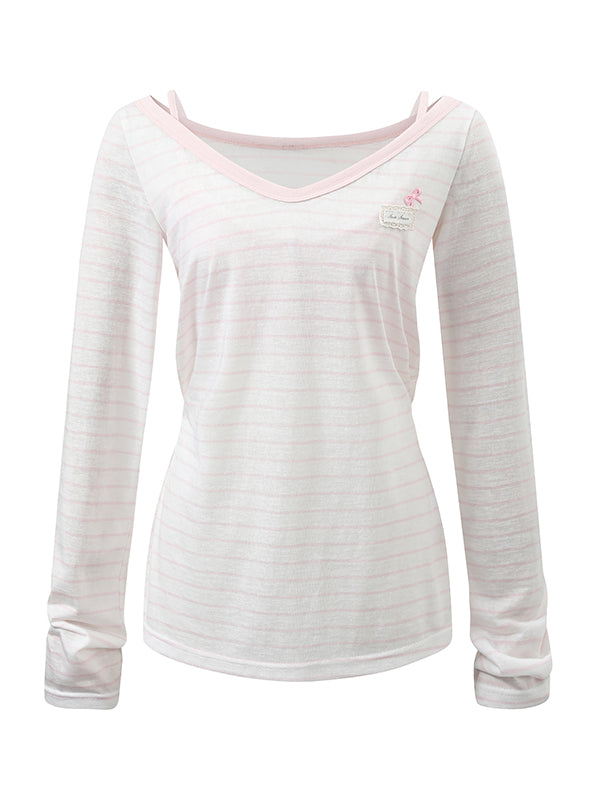 Blue & Pink Striped Cover-Up & Cami Set - CHINASQUAD