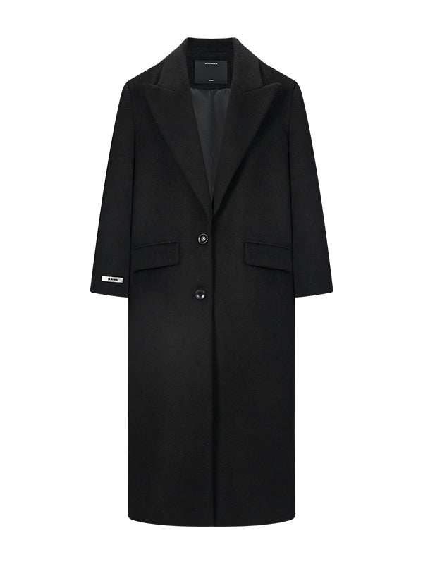 Black Wool Overcoat - CHINASQUAD