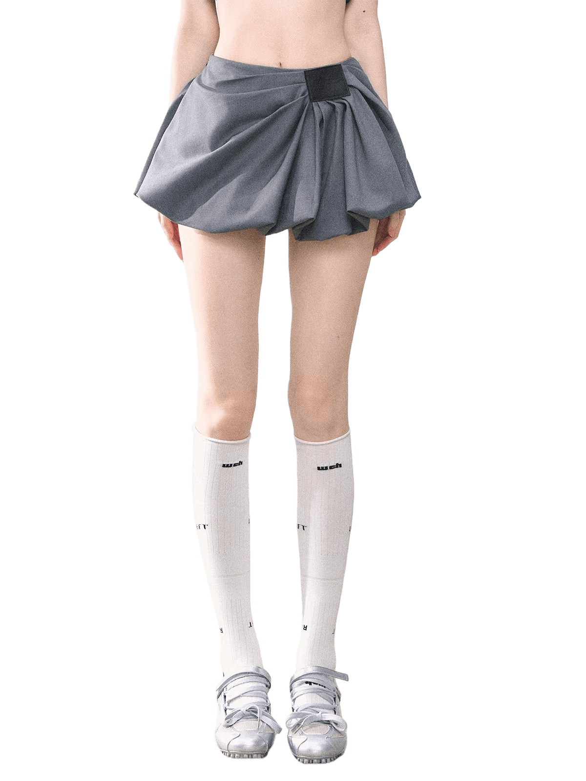 American-Style High-Waist Bubble Mini Skirt