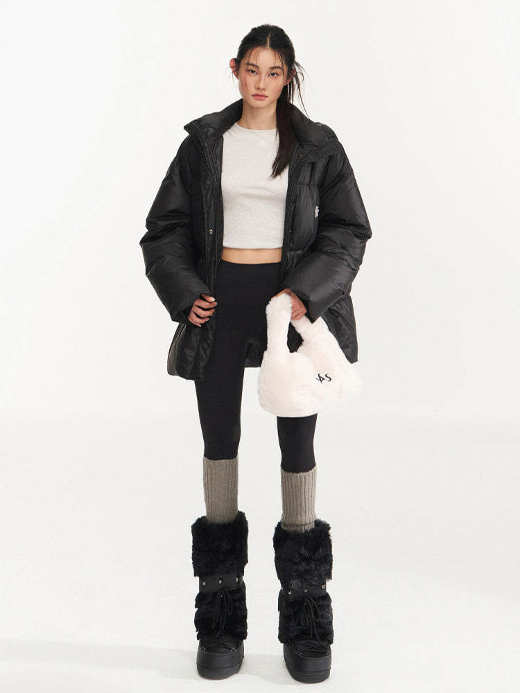 White Duck Down Hooded Jacket - CHINASQUAD