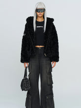 Cross Patch Fur Coat - CHINASQUAD