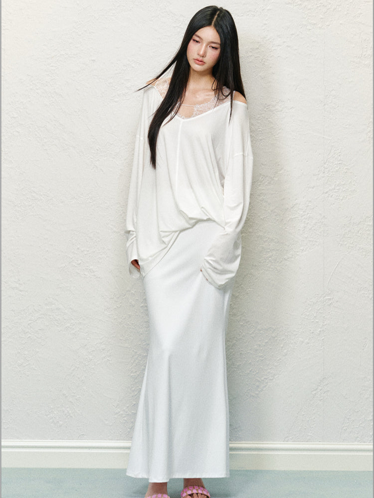 Draping Knit Mermaid Bodycon Skirt - CHINASQUAD