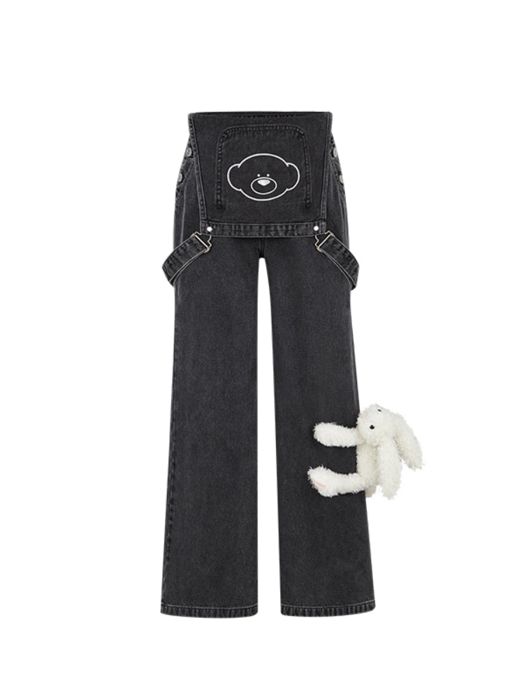Vintage Loose Denim Overalls - CHINASQUAD