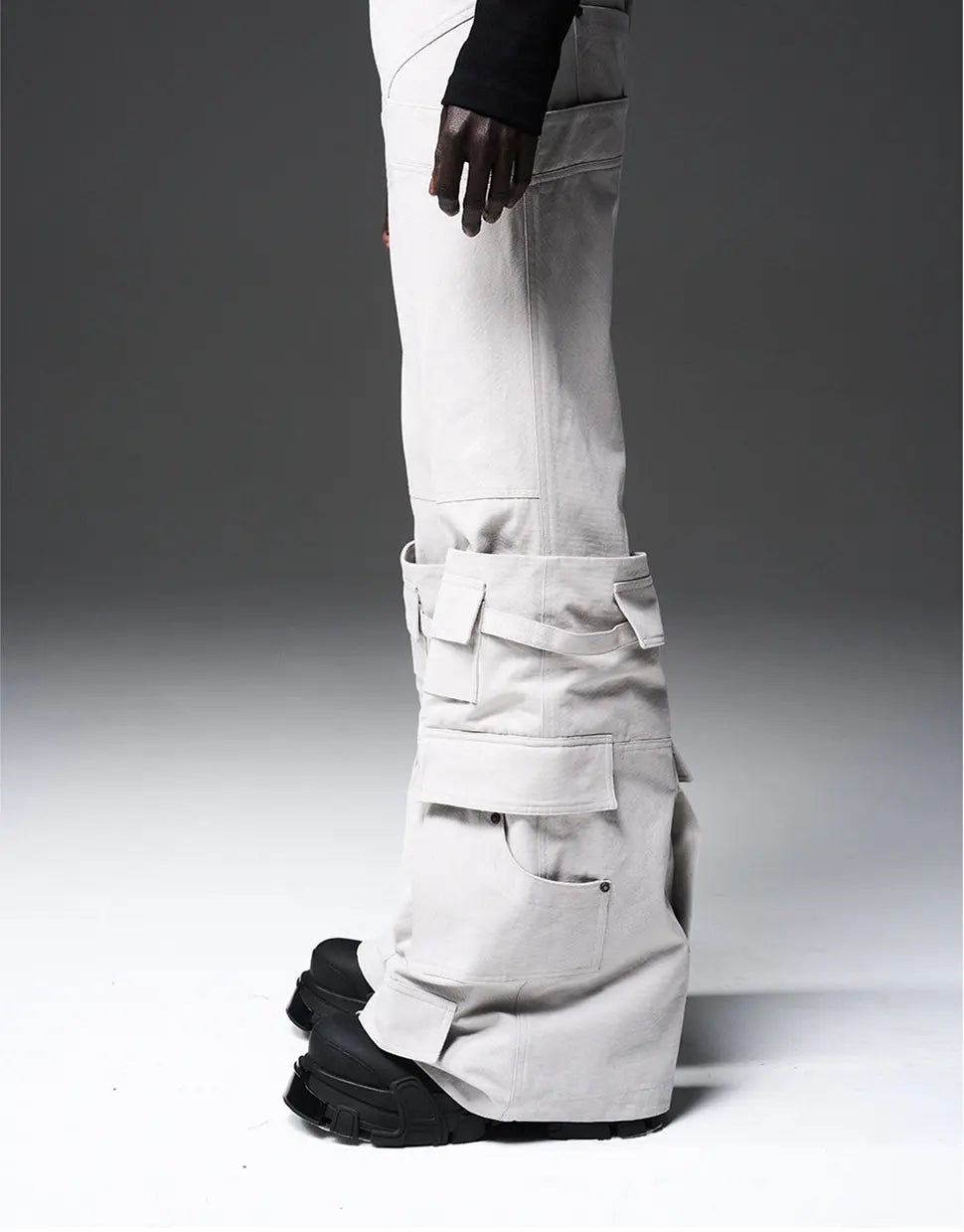 Dark Gray & Light Gray Cargo Pants - CHINASQUAD
