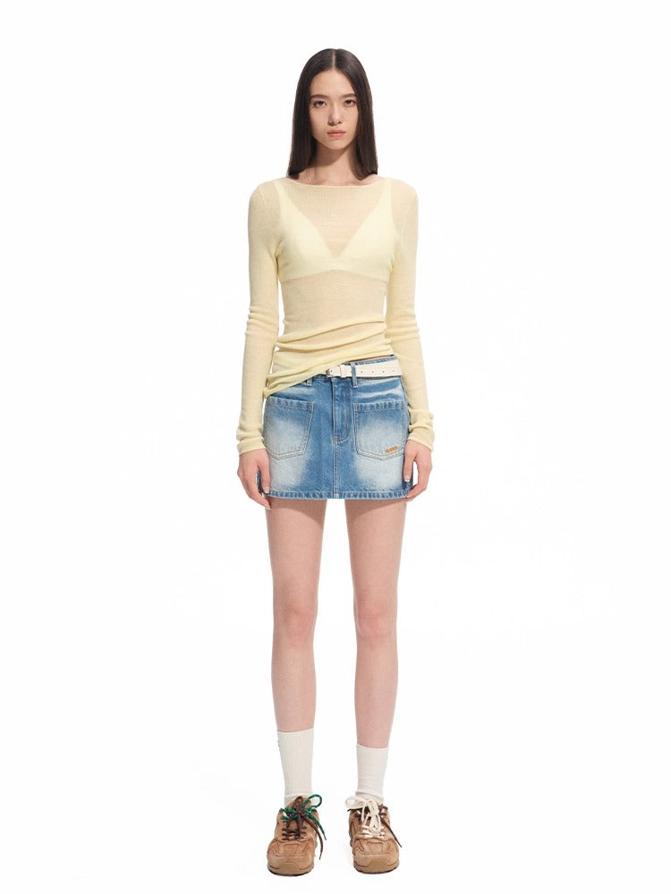 "Djembe Series" Meghan High-Neck Long-Sleeve Knit Sweater - CHINASQUAD