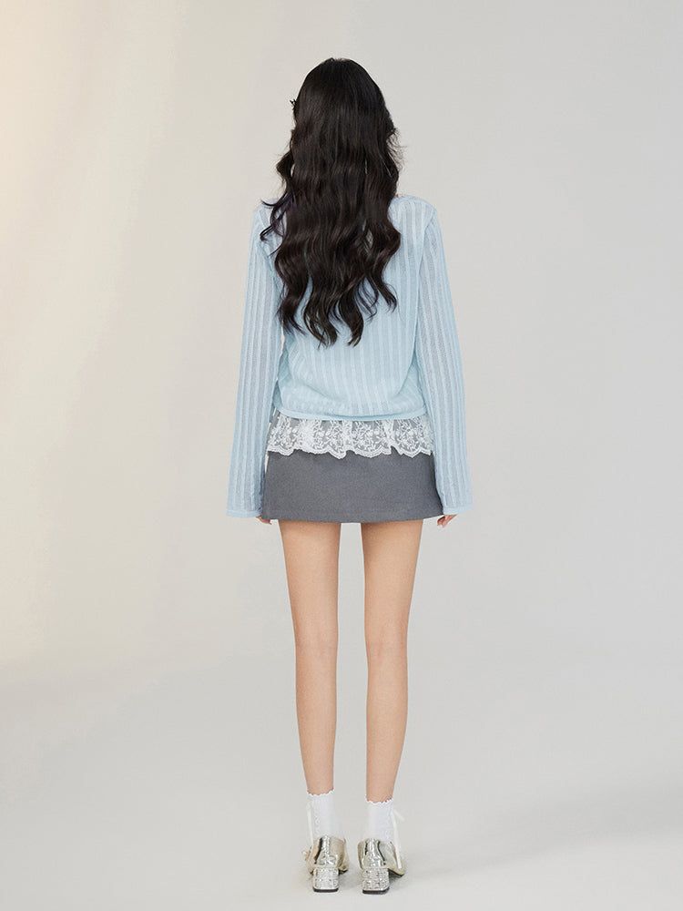 Hollow Irregular Lyocell Top - CHINASQUAD