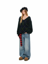 (Final Sale) Washed Denim Wide-Leg Pants - CHINASQUAD