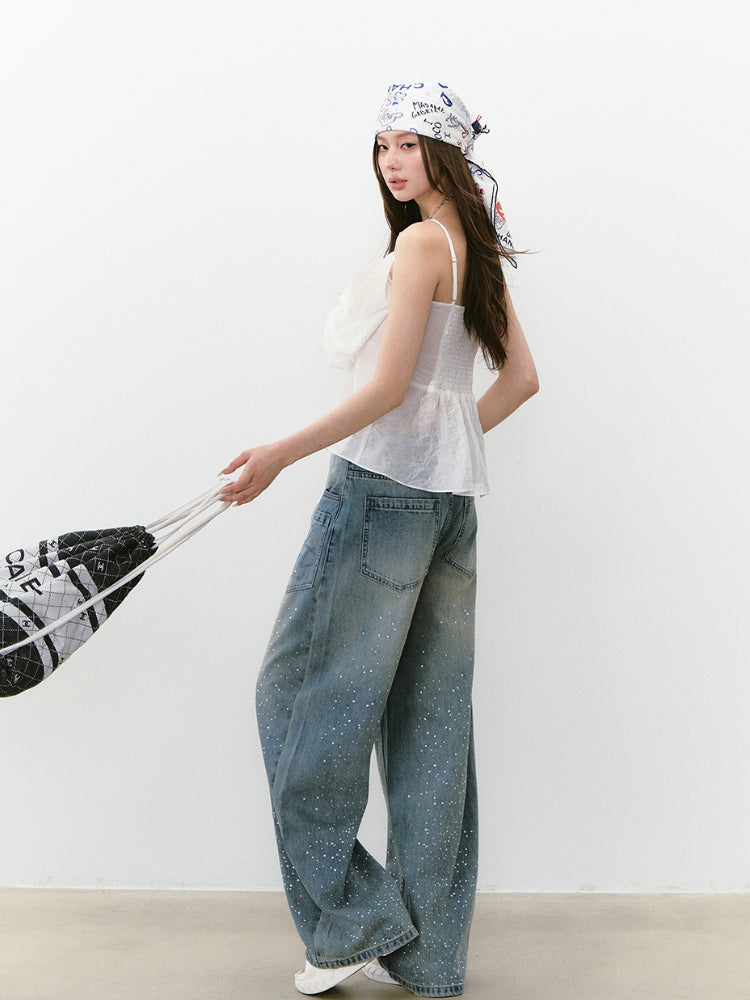 Large Bow Pleated Lightweight Cami Vest - CHINASQUAD