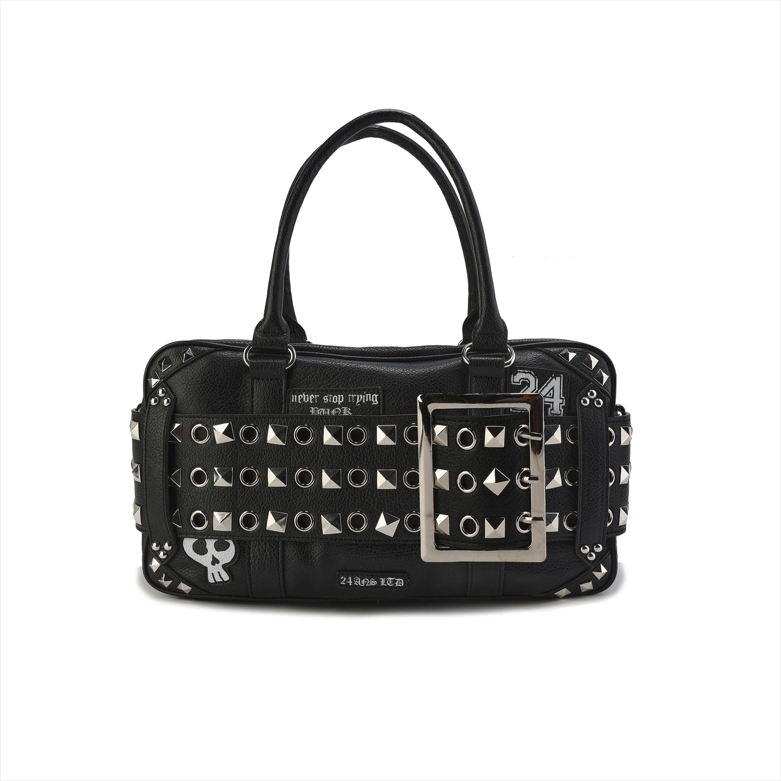 Punk Studded Embroidered Tote Bag