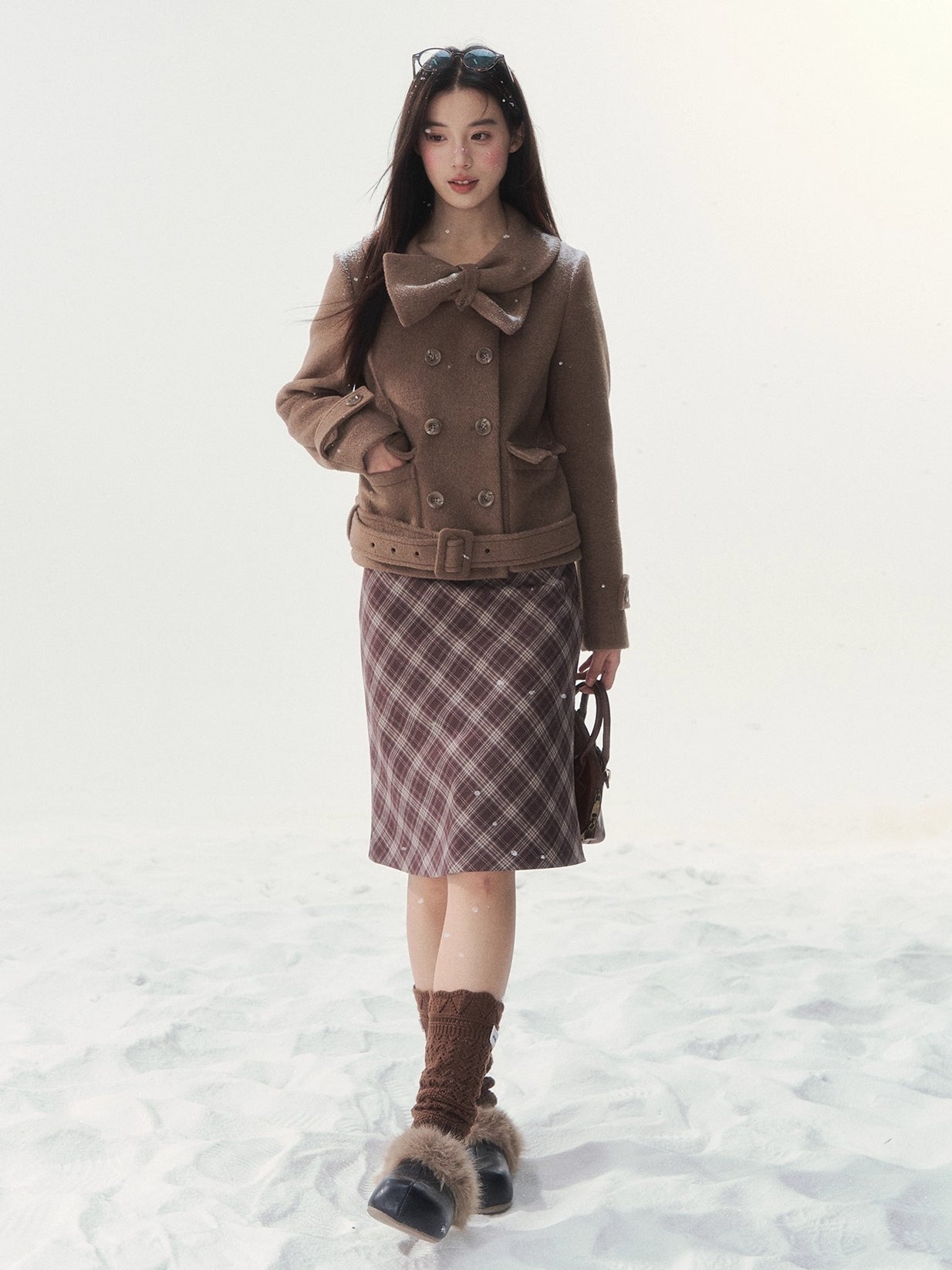 Vintage Double-Breasted Chestnut-Warm Jacket