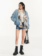Leopard Collar Denim Jacket - CHINASQUAD