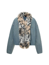 Leopard Collar Denim Jacket - CHINASQUAD