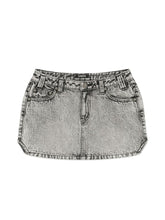 Classic Cross Angled Denim Skirt - CHINASQUAD