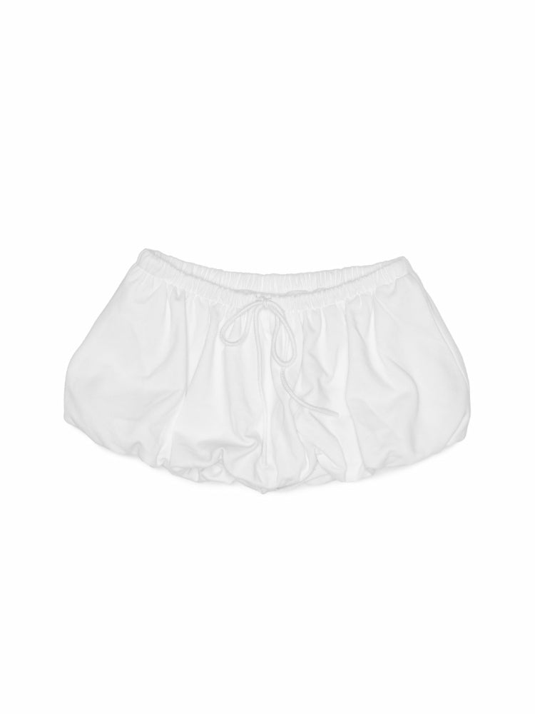 Solid Color Sweatshirt Fabric Drawstring 3D Tulip Skirt - CHINASQUAD