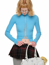Lace-Up Ribbed Turtleneck - CHINASQUAD