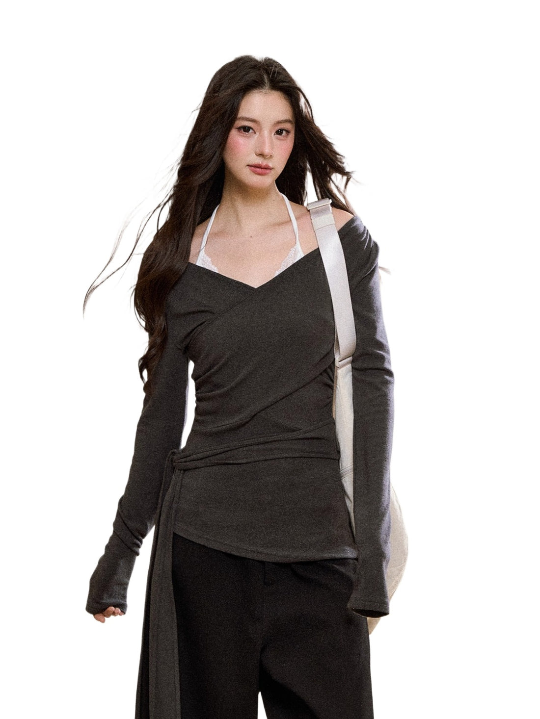 Cross Off-Shoulder Layered Blouse - CHINASQUAD