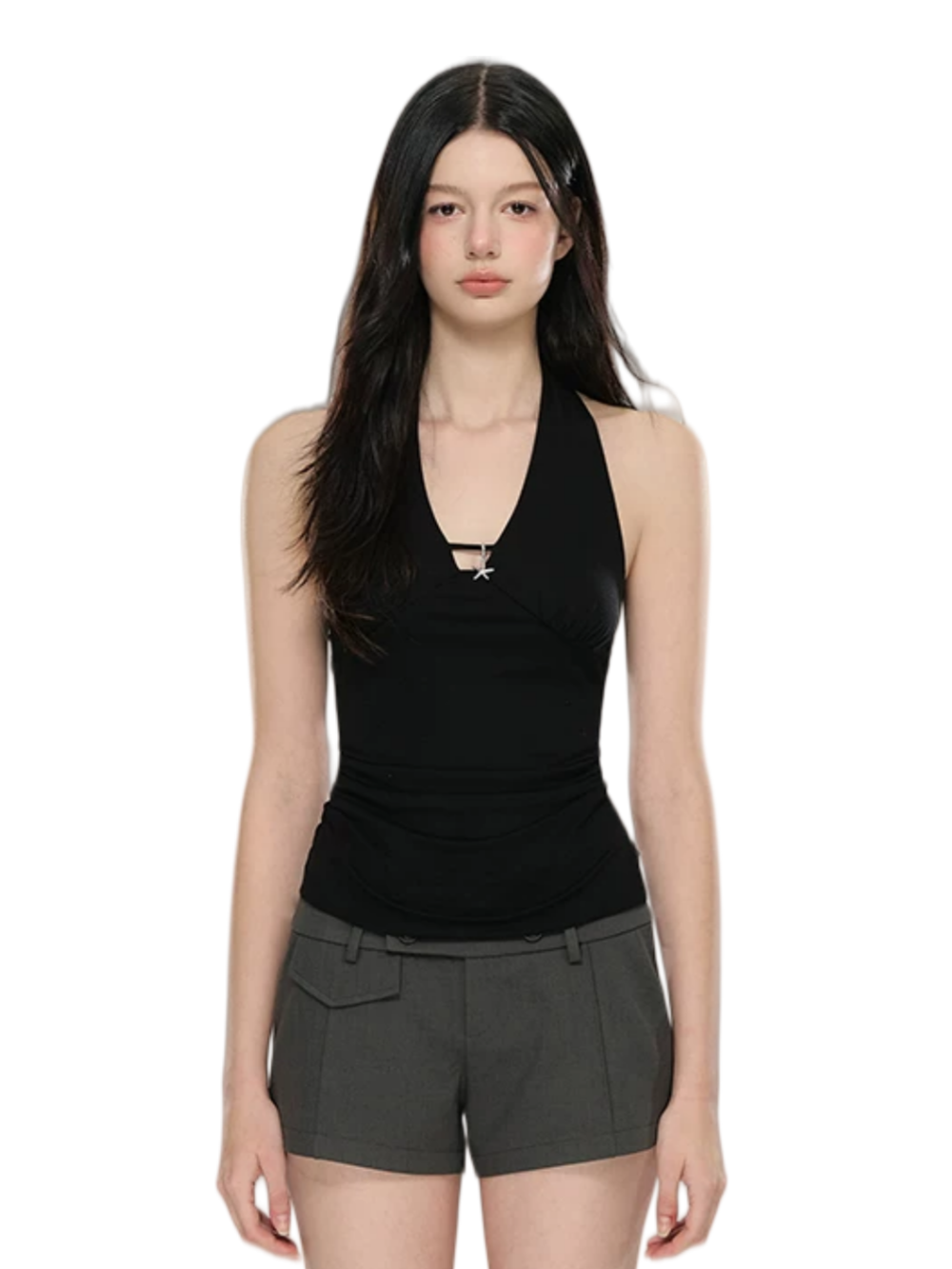 Starfish Pendant Halter Slim-Fit Tank Top
