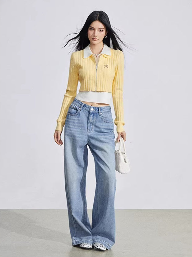 Colorblock Knit Two-Piece Set