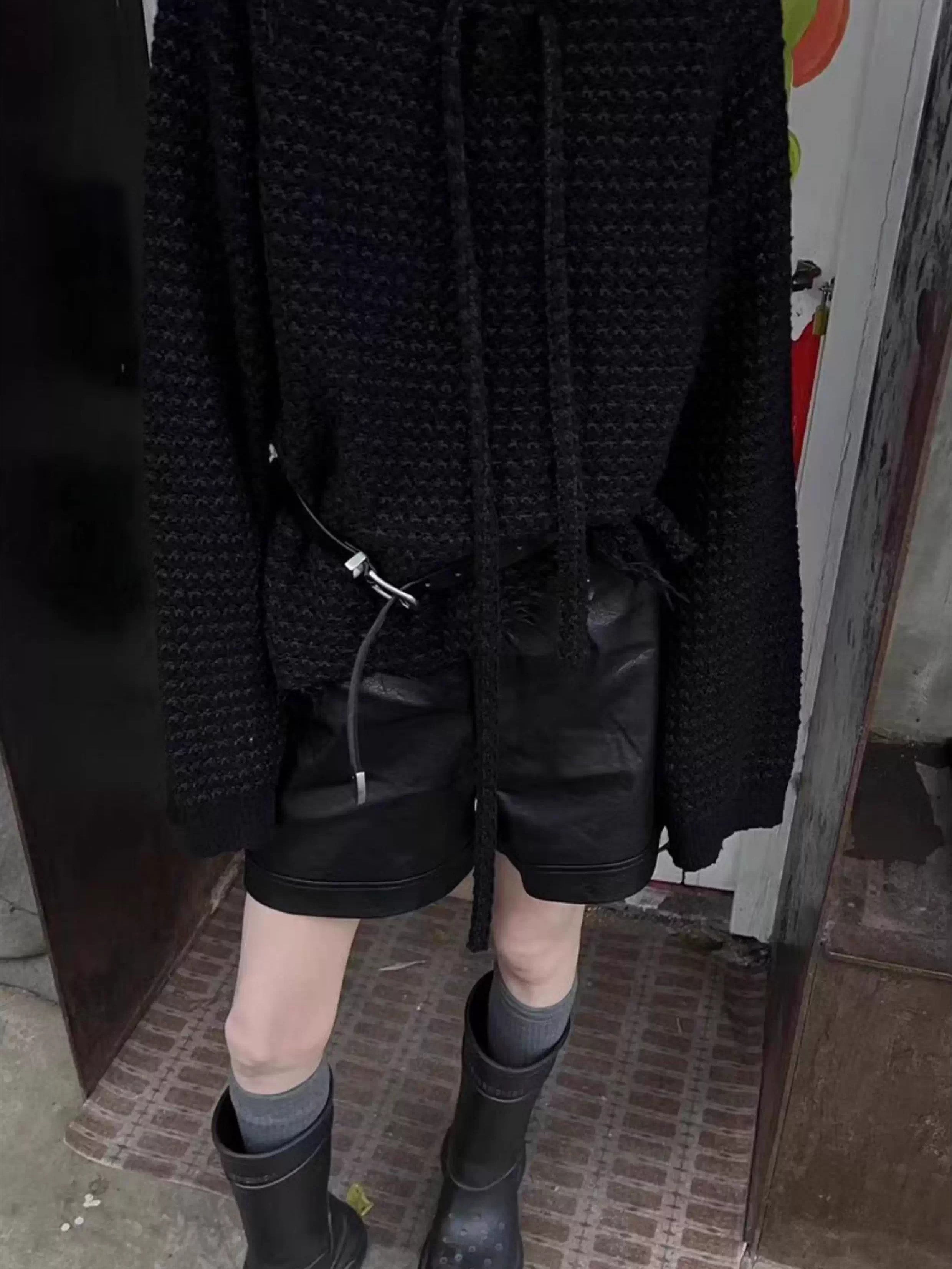 Logo Eyelet Genuine Leather Belt