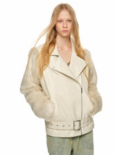 Fur Panel Quilted Moto Jacket - CHINASQUAD