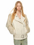 Fur Panel Quilted Moto Jacket - CHINASQUAD