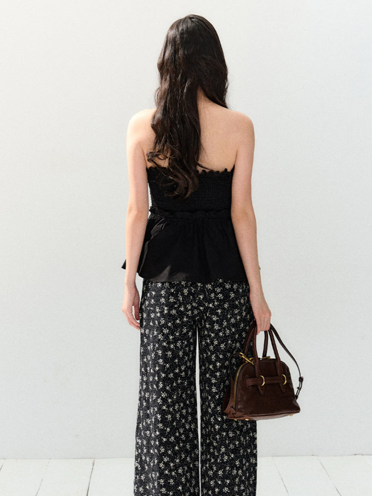 Black Relaxed Straight Leg Pants - CHINASQUAD