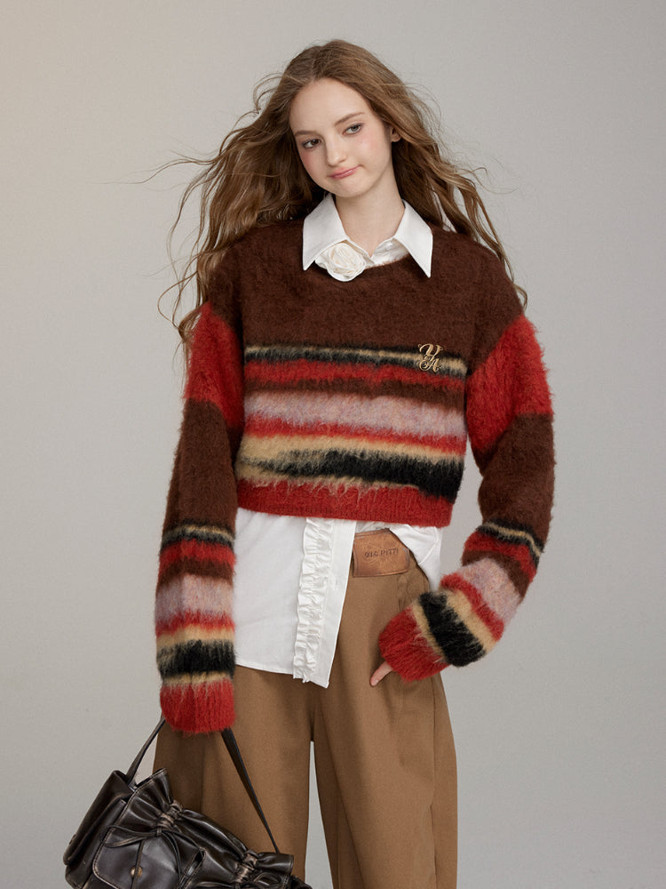 3D Rose Ruffle Long Sleeve Blouse - CHINASQUAD