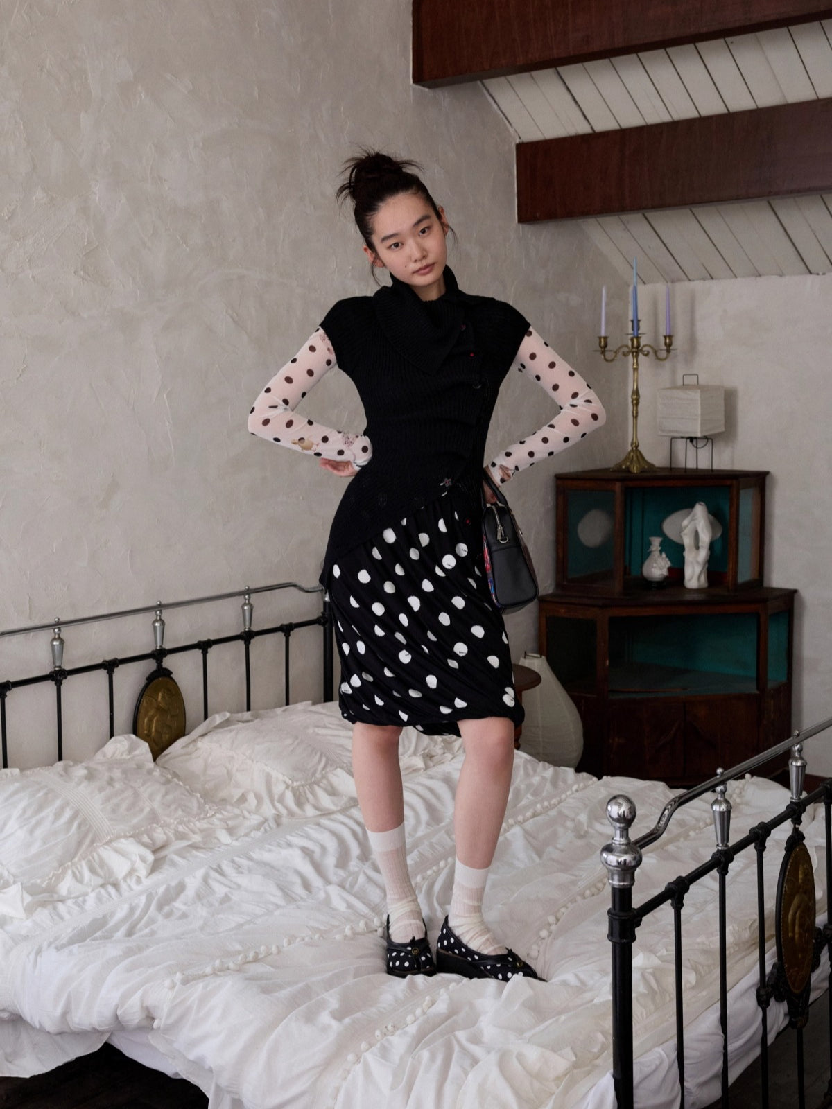 Asymmetric Neck Wool Blend Cardigan - CHINASQUAD