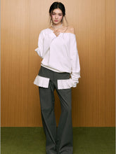 Lace Spliced Wide-Leg Pants - CHINASQUAD