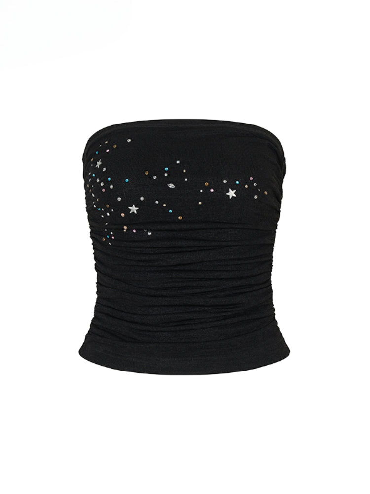 Star Beaded Ruffled Bandeau & Skirt Set - CHINASQUAD