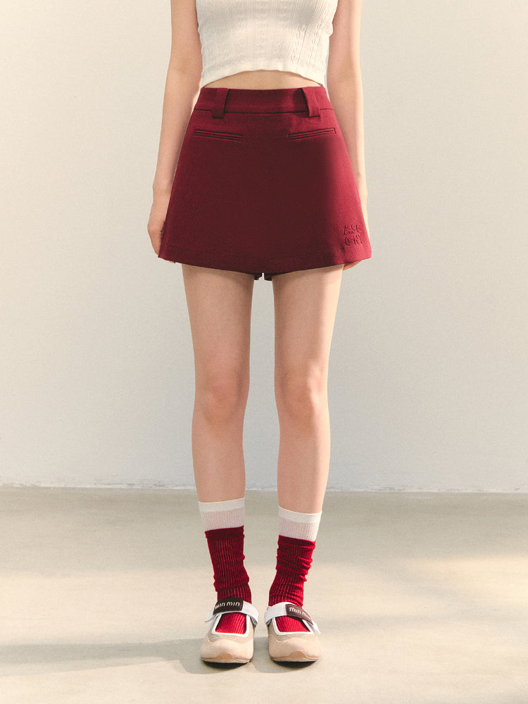 Anti-exposure Applique Pocket Suit Skort - CHINASQUAD