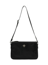 Black & Silver Badge Leather Bag - CHINASQUAD