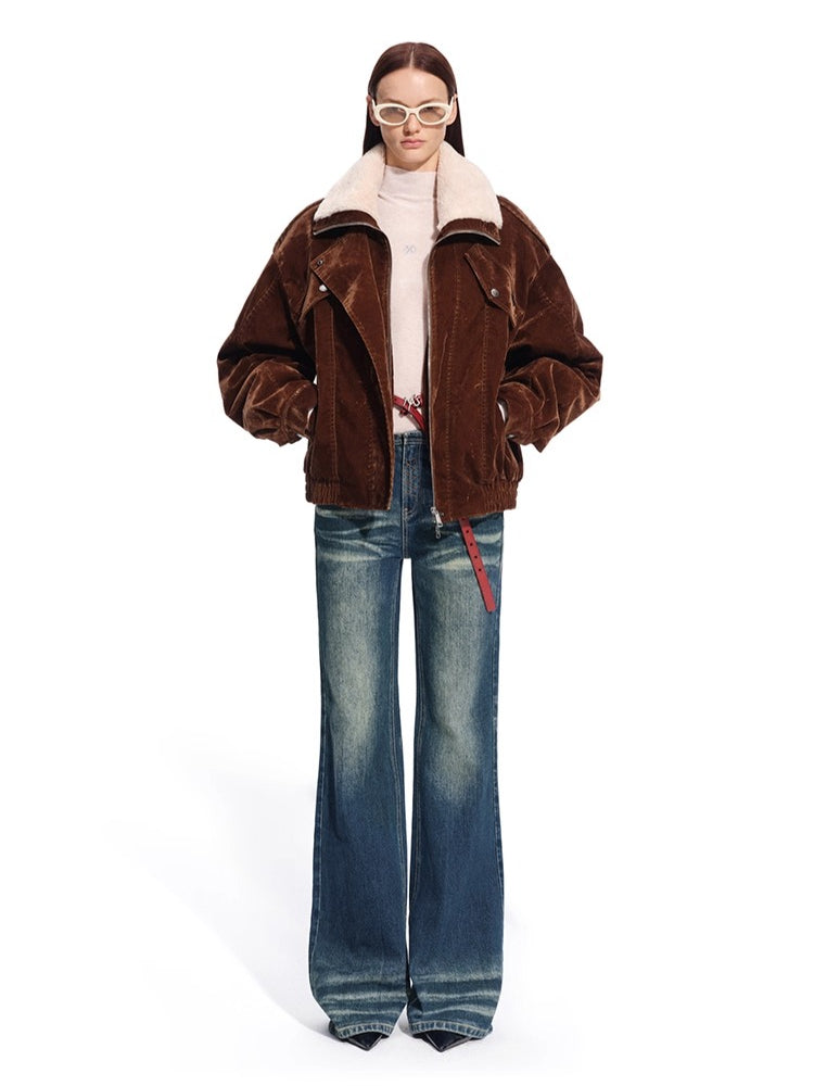 Ross Velvet-Wash Denim Jacket