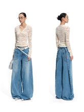Florence 100% Wool Semi-Sheer Fitted V-Neck - CHINASQUAD