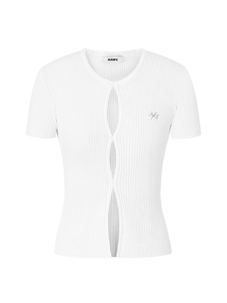 Hollow Slim Fit Thin Cardigan - CHINASQUAD