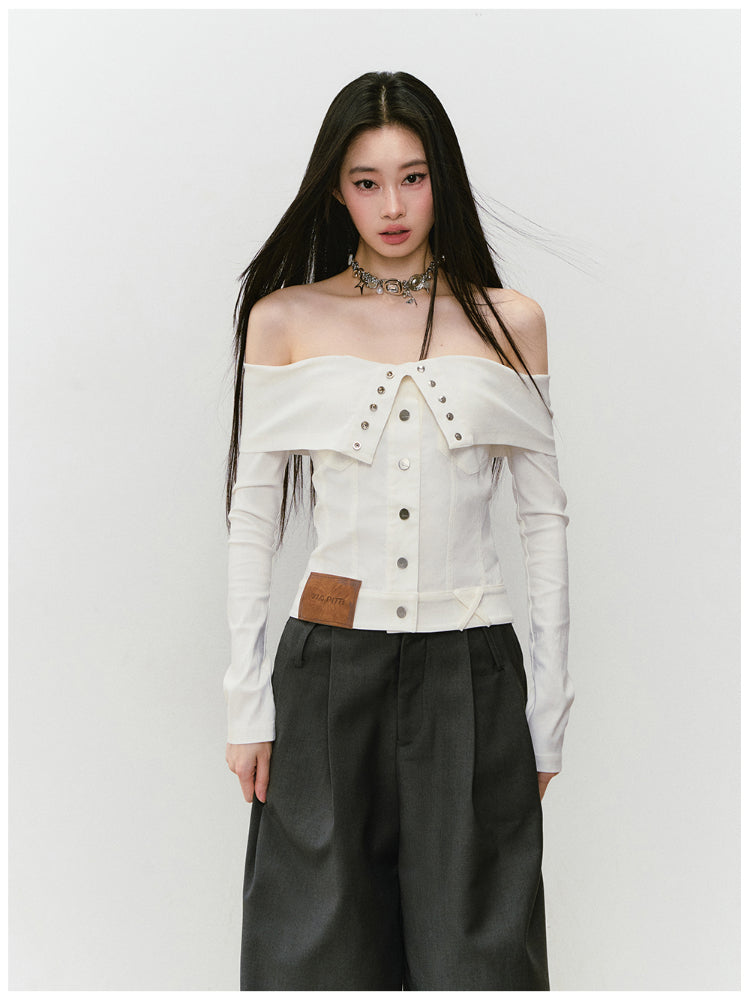Collared Waist-fitted High-stretch Denim Jacket - CHINASQUAD