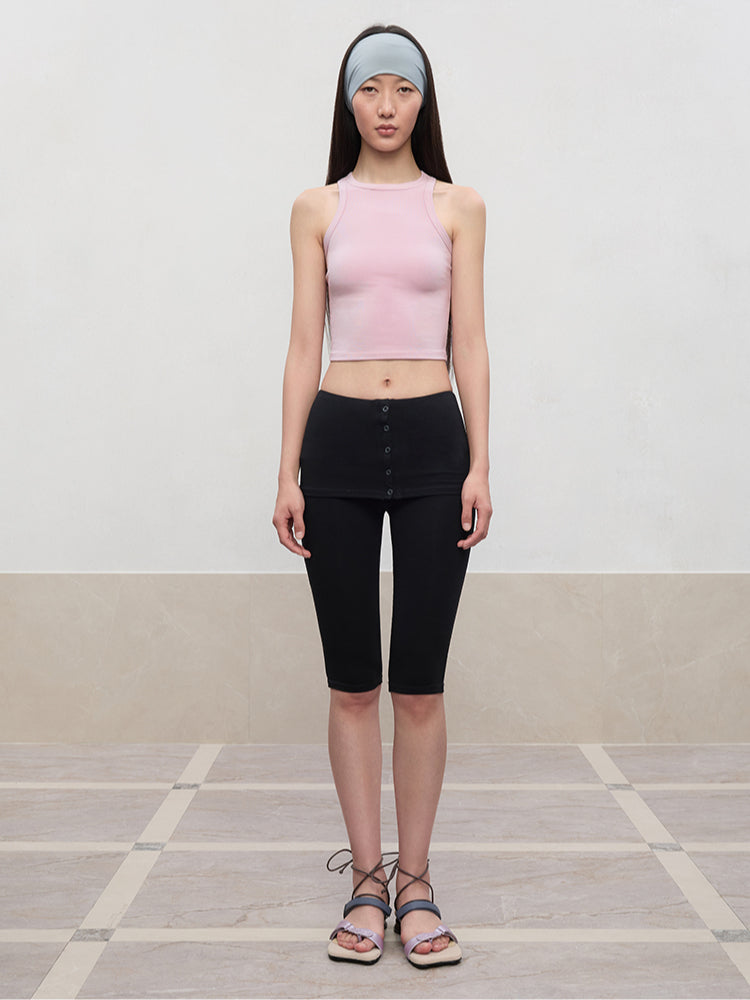 High Elastic Sleeveless I-Back Vest